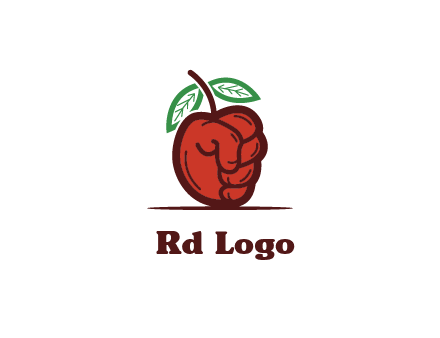 red apple for beverage logo