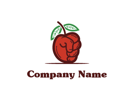 red apple for beverage logo