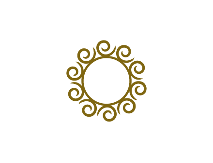 swirl pattern around circle shape