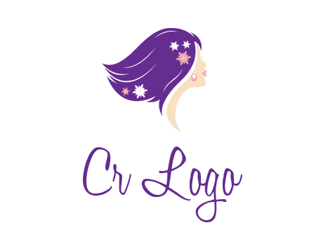 stars ornament on hair woman head fashion logo icon