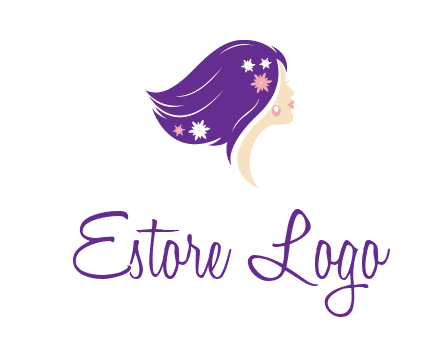 stars ornament on hair woman head fashion logo icon