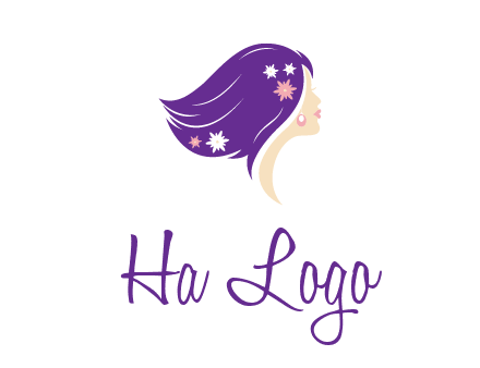 stars ornament on hair woman head fashion logo icon