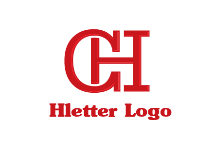 letter H in letter C