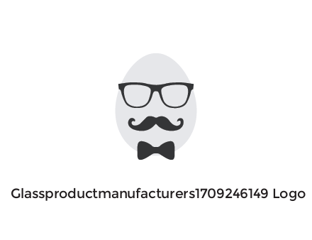 glasses with bow and moustache on egg