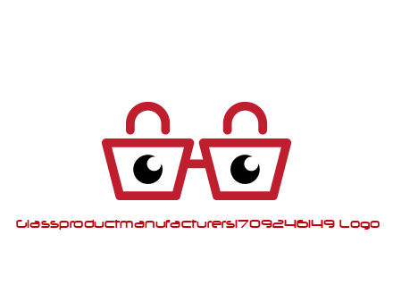 shopping bags with circles forming glasses