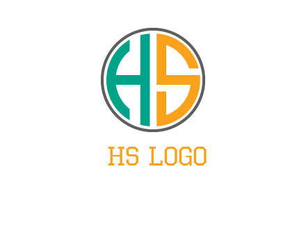 letter h and s inside the circle logo