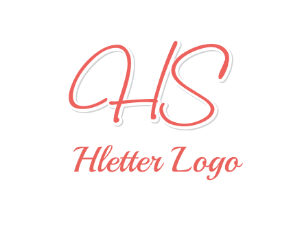 script font letter HS