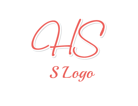 script font letter HS