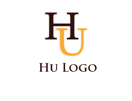 letter U under letter H