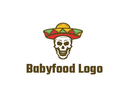 skull wearing sombrero