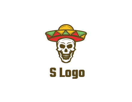 skull wearing sombrero