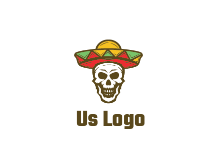 skull wearing sombrero