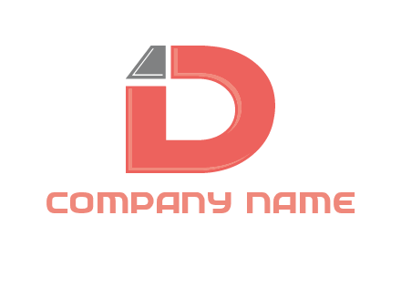 letter D with shape forming letter I