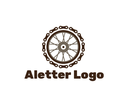 chain around wheel transportation logo