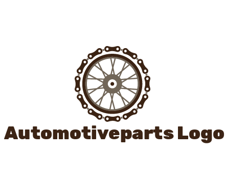 chain around wheel transportation logo