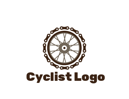 chain around wheel transportation logo