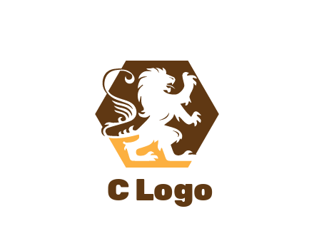 lion in hexagon legal logo