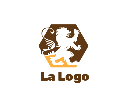 lion in hexagon legal logo