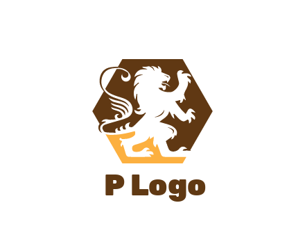 lion in hexagon legal logo