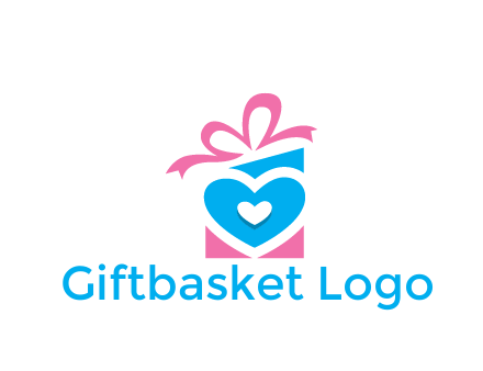 giftbox with heart gift logo