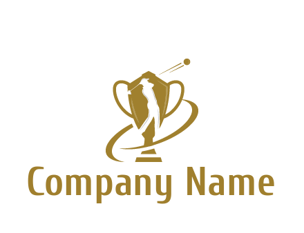 golfer in trophy sports logo