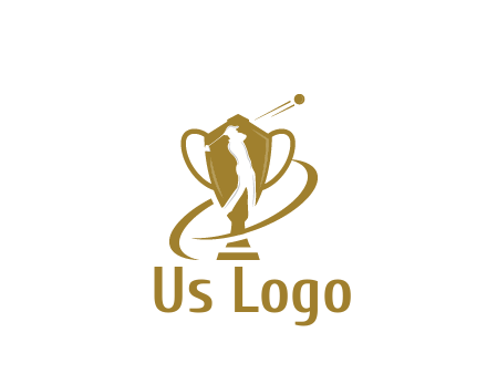 golfer in trophy sports logo