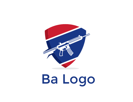 gun in badge security logo