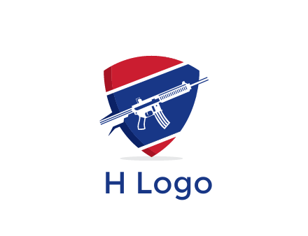 gun in badge security logo