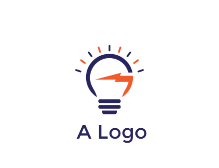 lightbulb with electric bolt engineering logo