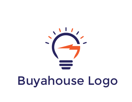 lightbulb with electric bolt engineering logo