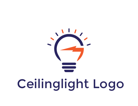 lightbulb with electric bolt engineering logo