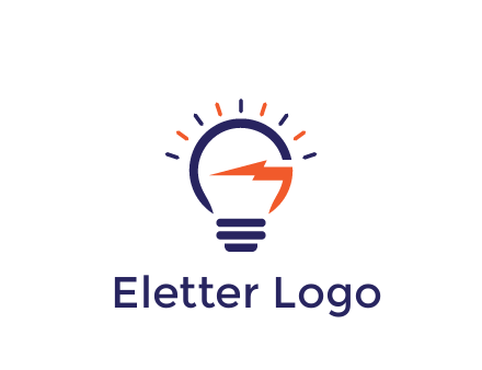 lightbulb with electric bolt engineering logo