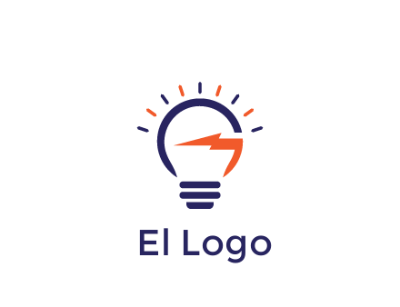 lightbulb with electric bolt engineering logo