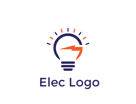 lightbulb with electric bolt engineering logo