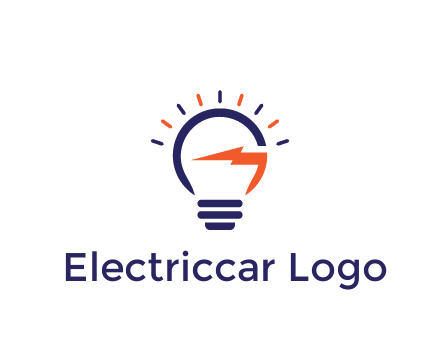 lightbulb with electric bolt engineering logo