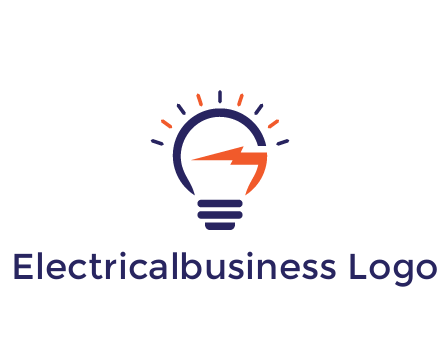 lightbulb with electric bolt engineering logo