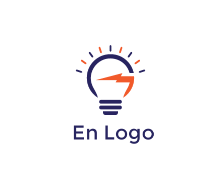 lightbulb with electric bolt engineering logo