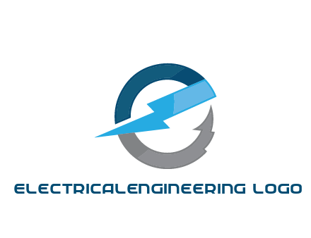 letter E with electric bolt energy logo