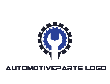 negative spacing of wrench in gear engineering logo