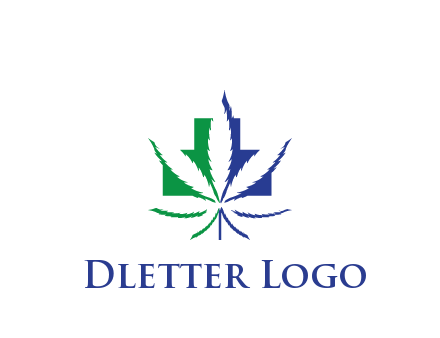 negative spacing of CBD leaf in aid medical logo