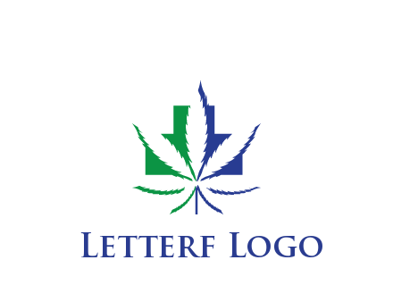 negative spacing of CBD leaf in aid medical logo