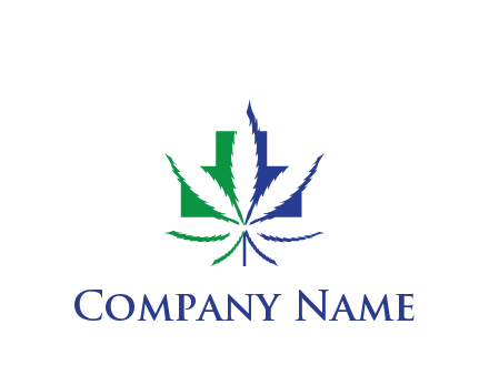 negative spacing of CBD leaf in aid medical logo