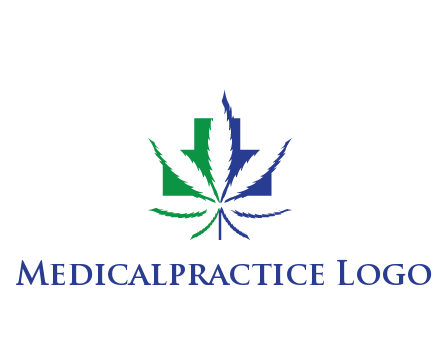 negative spacing of CBD leaf in aid medical logo