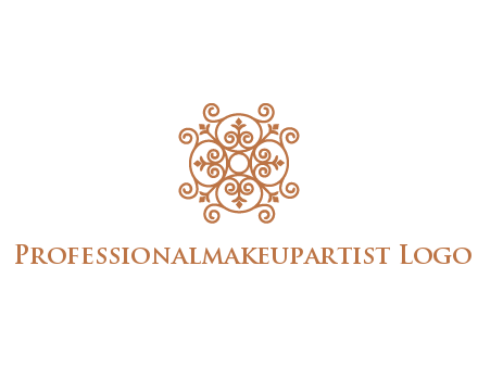 line art ornamental beauty logo