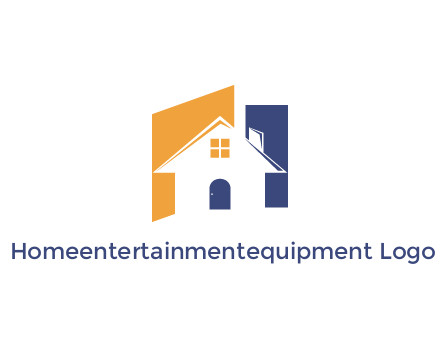 negative spacing of house construction logo