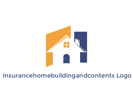 negative spacing of house construction logo