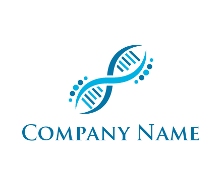 abstract DNA strand medical logo