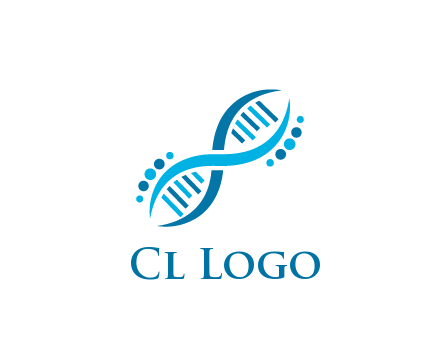 abstract DNA strand medical logo