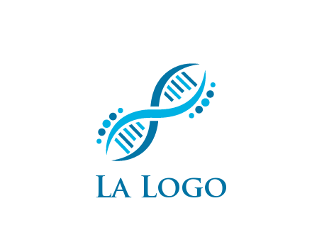 abstract DNA strand medical logo