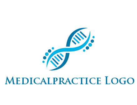 abstract DNA strand medical logo